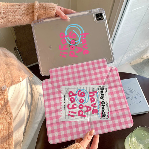红格纹便签Y型适用ipad11保护套