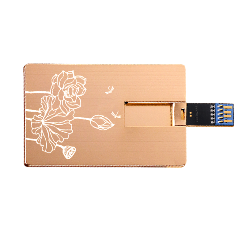 金属卡片u盘32GB定制礼品 名片婚庆U盘32gb usb3.0高速读写优盘 商务个性展会小礼品创意U盘刻字公司企业lo