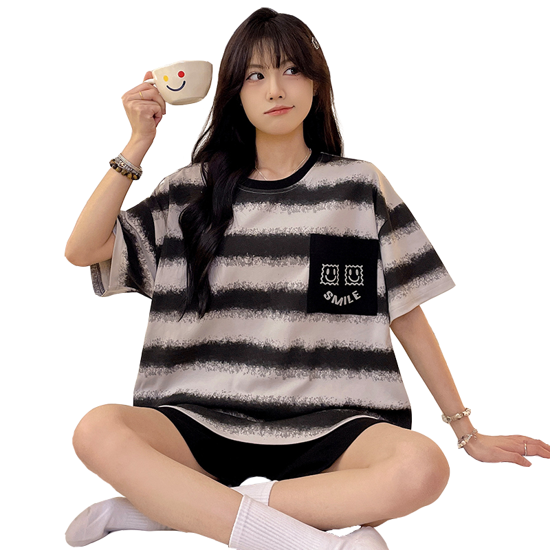 夏季睡衣女短袖纯棉薄款大码胖MM200斤宽松家居服套装夏款可外穿