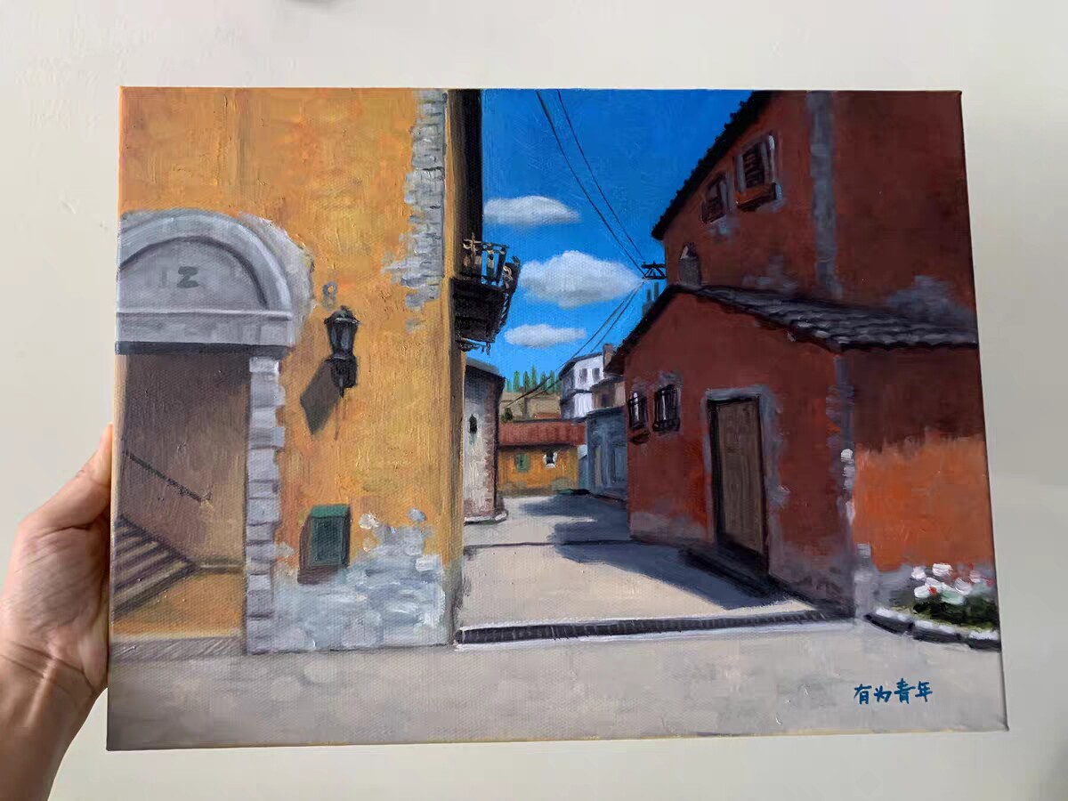 csgo周边油画炼狱小镇中路电竞房男卧室客厅装饰画挂画个性北欧送