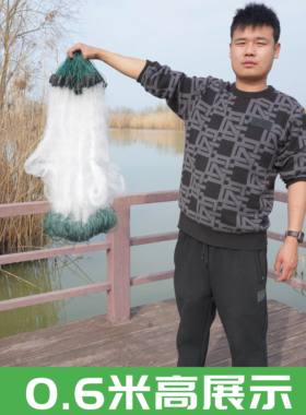 浅水加重三层6分7分8分眼0.6米高餐条网粘网流水网丝网挂网小鱼网