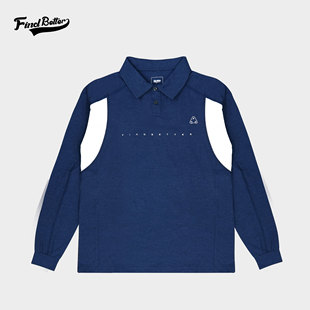 344 运行健身休闲户外百搭日常通勤翻领POLO衫 新款 秋冬拼色经典