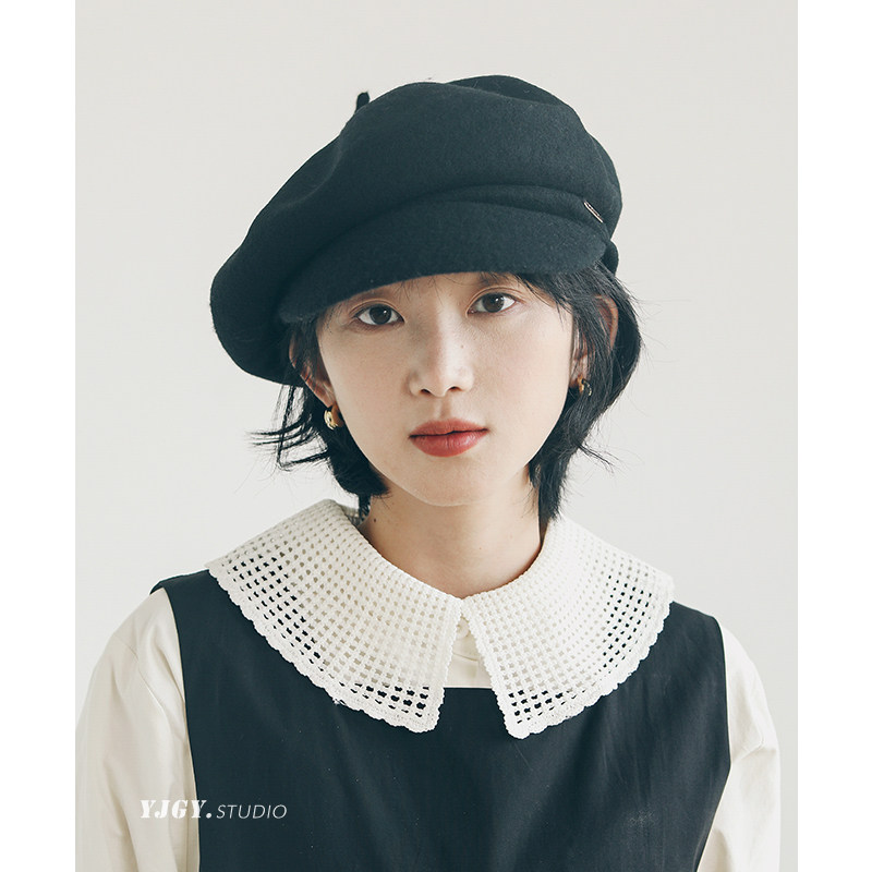 报童帽女秋冬韩版日系百搭文艺画家帽简约逛街大头围显脸小帽子