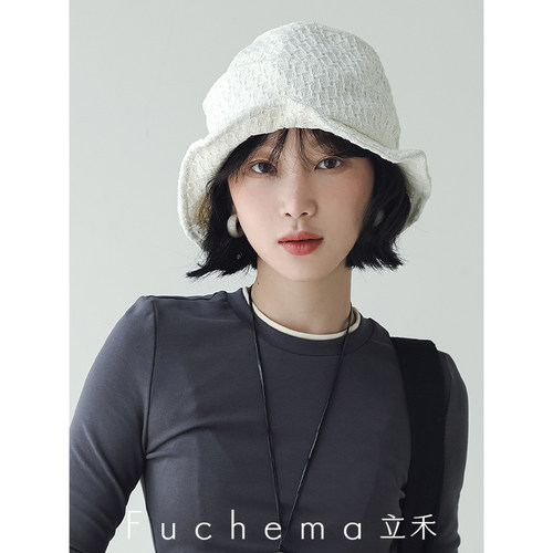 秋季女款螺旋顶显脸小渔夫帽