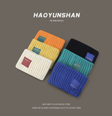 网红ins贴布标针织发带女韩版 学生运动吸汗宽边发箍秋冬保暖头带