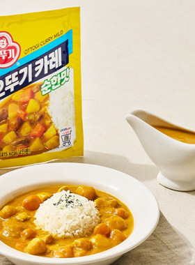 4盒包邮韩国进口ottogi不倒翁原味微辣咖喱粉辣味即食速食炸酱