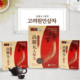 韩国原装进口高丽元人参红参茶速溶颗粒滋补养生过节送礼3g*100袋