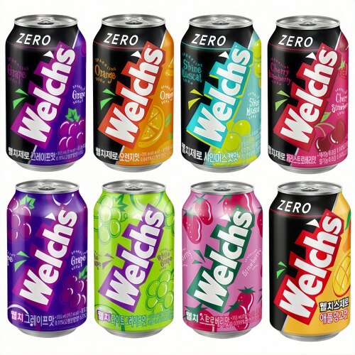 4罐包邮韩国Welchs零糖zero汽水