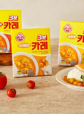 4盒包邮韩国进口不倒翁速食咖喱