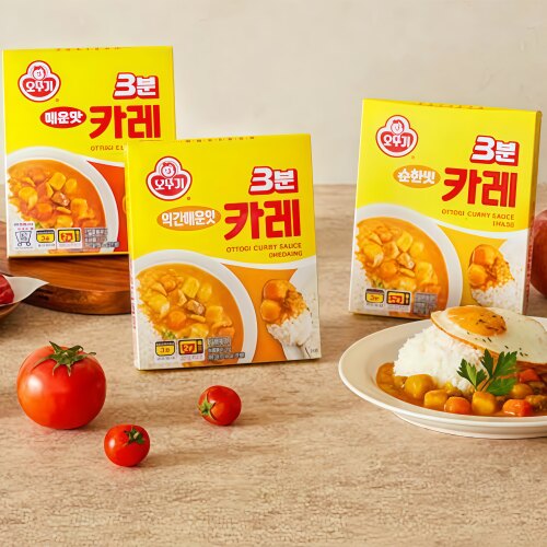 4盒包邮韩国进口不倒翁速食咖喱