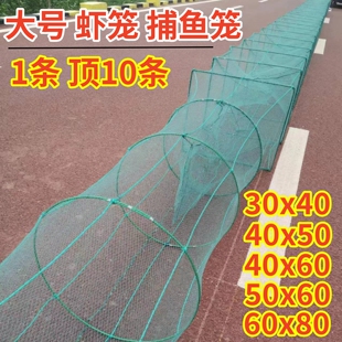 特大号虾笼鱼笼鱼网笼捕大鱼网专用折叠捕虾网渔网加厚龙虾河虾网