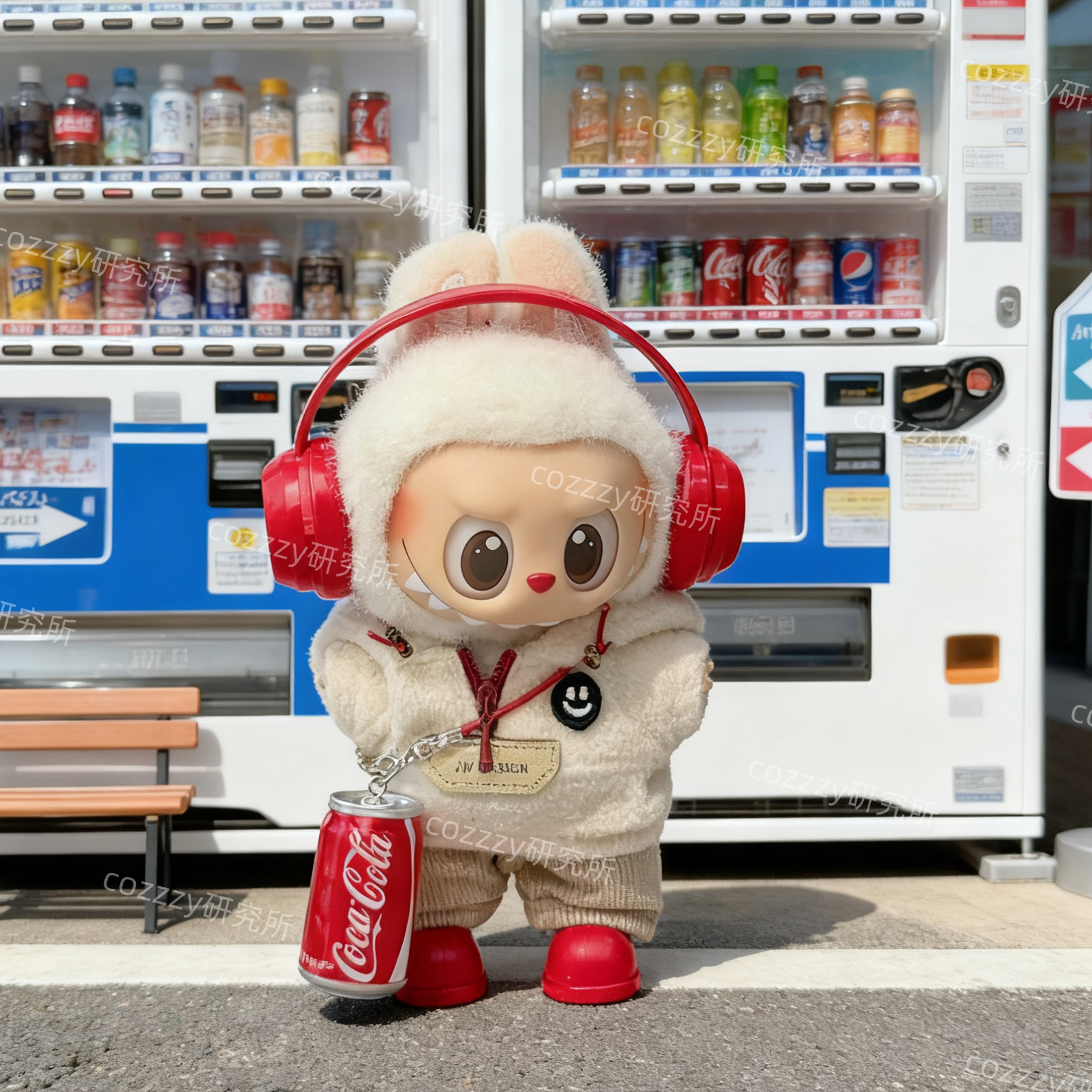 Labubu3.0卫衣娃衣17cm搪胶盲盒拉布布衣服娃衣耳机配件一二三代