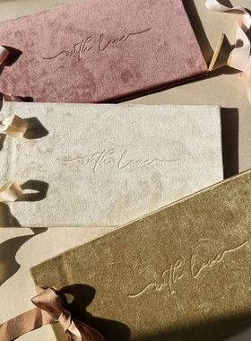 MarrySo 高端丝绒誓言本 贺卡邀请函结婚请帖备婚致词婚礼备忘录