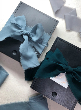 MarrySo ins风毛边手撕边丝带 6cm宽婚礼花艺捧花丝带装饰 复古风