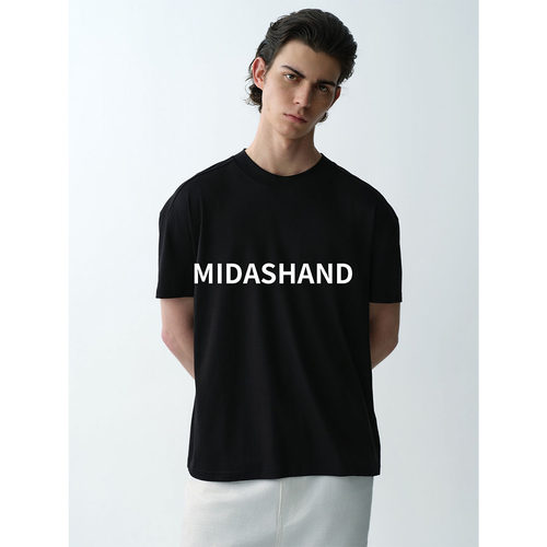 MIDASHAND26SS桑蚕丝男生正肩T恤