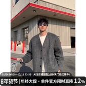 MIDASHAND 莱茵河畔 秋冬羊毛混纺中长毛外套宽松百搭羊毛道袍