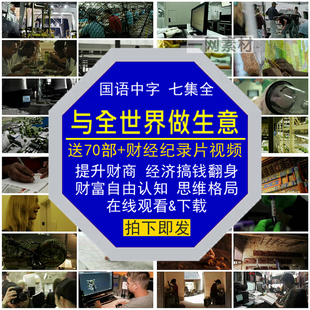 与全世界做生意财经纪录片国语中字提升财商思维认知格局视频素材