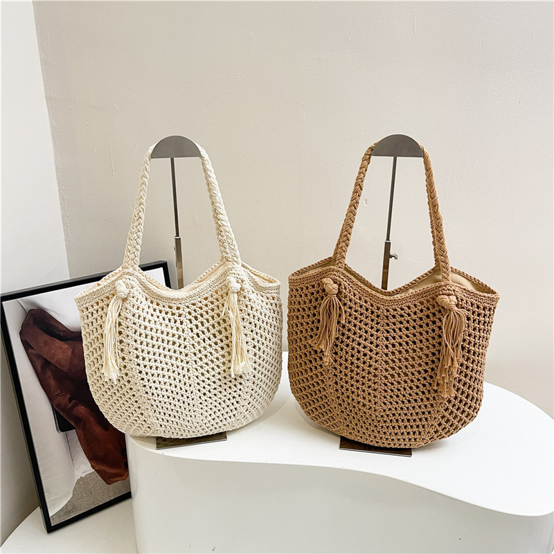 手工新款编织托特镂空度假草编包海边沙滩慵懒休闲单肩包包大容量,箱包皮具/热销女包/男包,编织包,淘宝优惠券,粉丝福利购,淘宝优惠卷