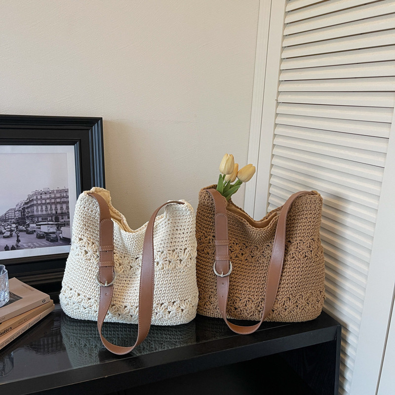 时尚度假风草编包女2026新款流行编织单肩包大容量休闲海边沙滩包,箱包皮具/热销女包/男包,编织包,淘宝优惠券,粉丝福利购,淘宝优惠卷