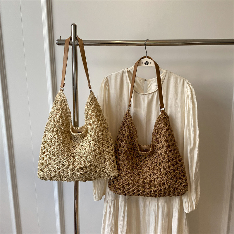 2026春季新款时尚简约镂空手提包单肩斜挎包韩版时尚菜篮子编织包,箱包皮具/热销女包/男包,编织包,淘宝优惠券,粉丝福利购,淘宝优惠卷