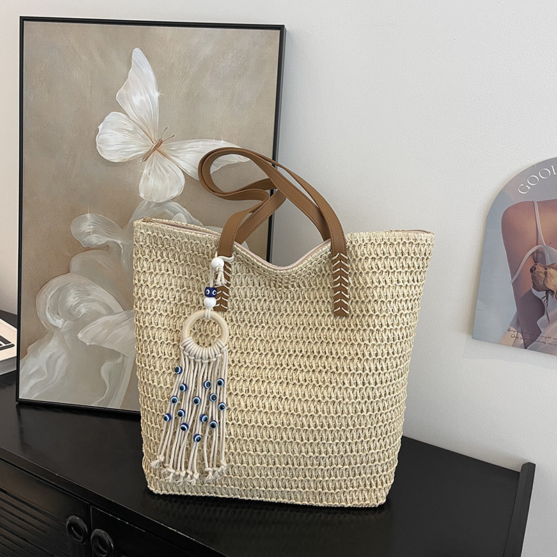 海边度假休闲大容量包包女2026春季新款时尚草编托特包通勤单肩包,箱包皮具/热销女包/男包,编织包,淘宝优惠券,粉丝福利购,淘宝优惠卷