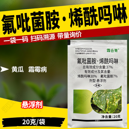霜合青37%氟吡菌胺烯酰吗啉黄瓜霜霉病专用杀菌剂正品老牌子农药