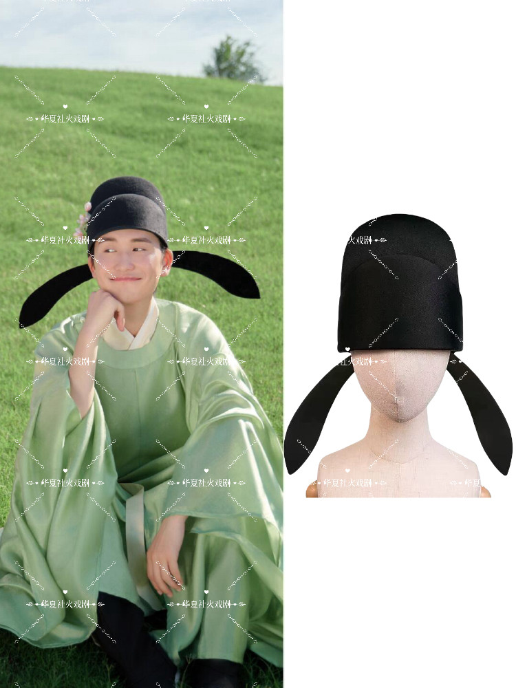 李白帽子唐朝宋朝帽子展昭古代成人汉服帽子摄影头饰书生居士头巾