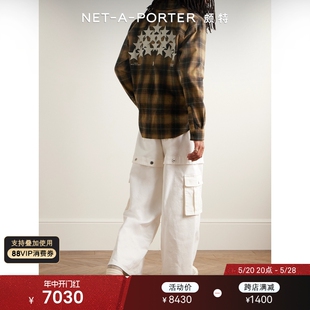 NAP PORTER颇特 早春男五角星装 饰格纹衬衫 Amiri NET 新品