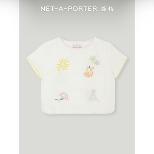 Mccartney Stella 春季 新品 女童锁缝刺绣亚麻混纺上衣NAP颇特