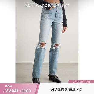 经典 NET 女仿旧高腰直筒牛仔裤 NAP SLVRLAKE PORTER颇特 款