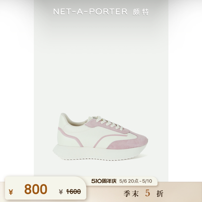 [折扣]GOOD NEWS女绒面革边饰麂皮运动鞋netaporter