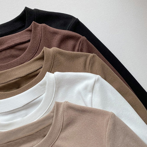 胖mm大码德绒打底衫女内搭上衣服