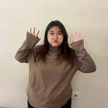 特大码300斤胖mm半高领德绒打底衫女秋冬季大版显瘦加厚保暖上衣