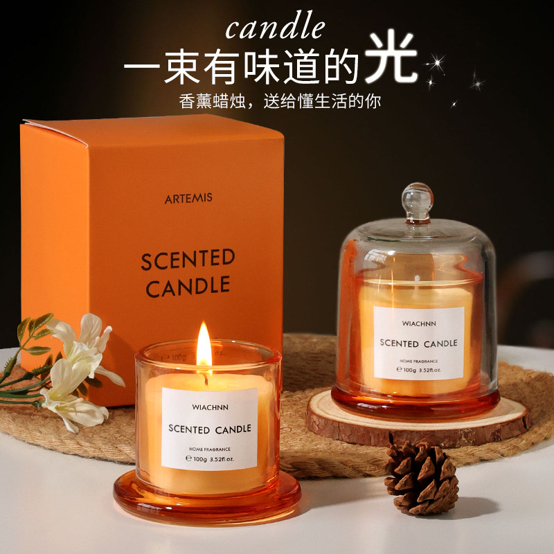 香薰蜡烛浪漫情调烛光晚餐生日礼物小众法式房间室内氛围大豆蜡烛