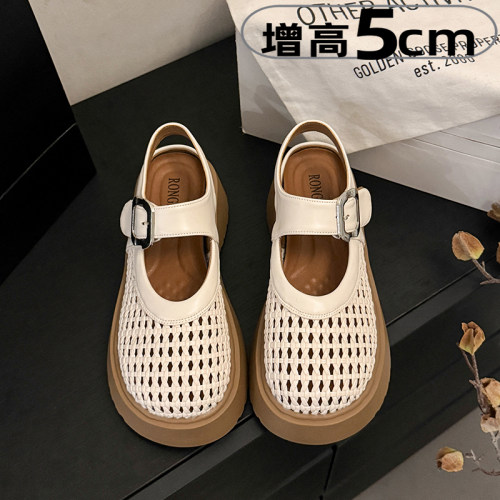 镂空编织罗马凉鞋女206