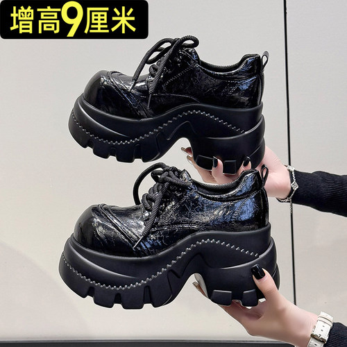 春款黑色大头jk乐福小皮鞋