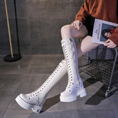 新款 厚底长筒靴小个子女秋冬季 2025年 内增高不过膝长靴子骑士靴