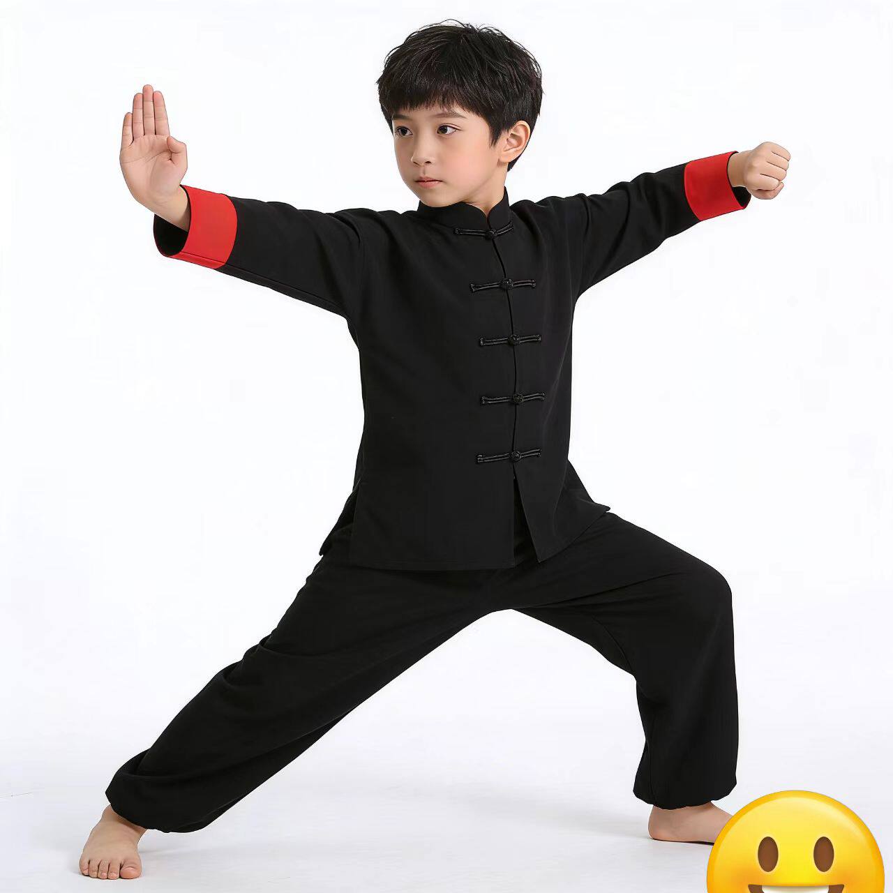 中国风儿童唐装男童武术服练功服幼儿园小学生舞蹈功夫训练表演服