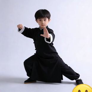 青少年儿童叶问咏春拳衣服练功服长衫功夫大褂太极服唐装武打古装