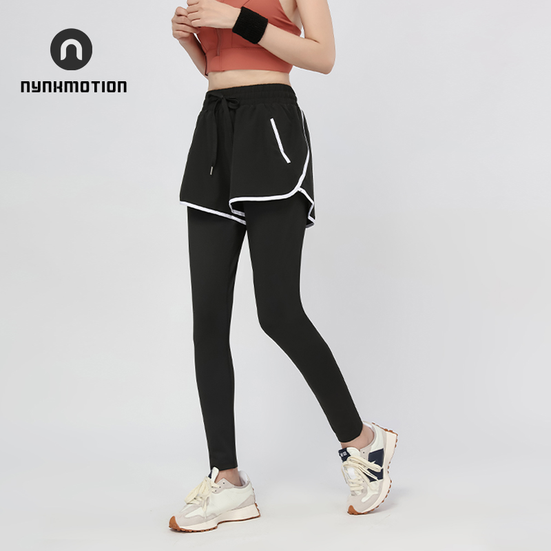 nynx速干裤中腰速干假两件