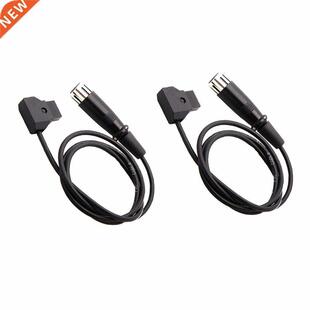 2Piece D-Tap Male to Female 4-Pin XLR Cable for Power Supply
