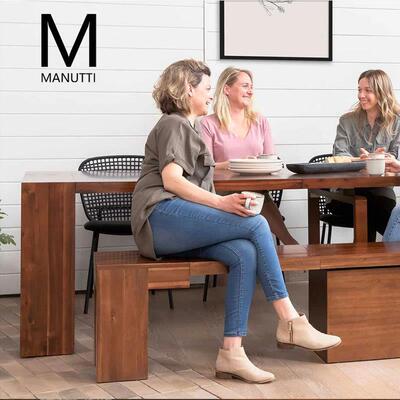 manutti实木伸缩折叠多功能长凳储物家用长凳子Transformer Table