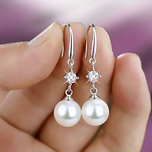 正品s925纯银珍珠天然玛瑙耳环女
