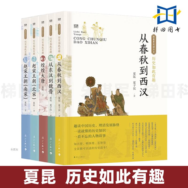 历史如此有趣 全套5册 跟着夏昆读历史系列 煌煌大唐+从东汉到魏晋+赵宋王朝北宋+南宋+从春秋到西汉 历史文化科普书籍 漓江社