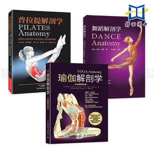 舞蹈解剖学 入门 肌肉健美训练图解 瑜伽解剖学 女性运动健身书籍 动作姿势 普拉提解剖学 精准拉伸 3册 练瑜伽减肥瘦身塑身养颜