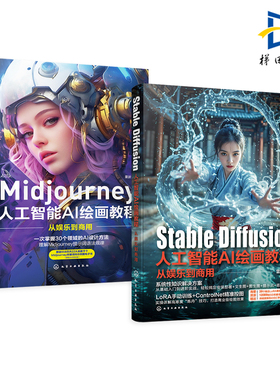 2册 Stable Diffusion+Midjourney人工智能AI绘画教程-从娱乐到商用 雷波 技巧大全 ControlNet控图与LoRA模型 关键词prompt描述语