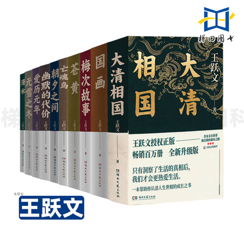 王跃文作品集全套全集 大清相国+国画+苍黄+梅次故事+亡魂鸟+漫水+无雪之冬+爱历元年+幽默的代价 王跃文官场小说 的书 精选