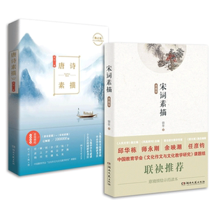 唐诗素描+宋词素描 曾冬 意境读本 中国古诗词鉴赏 古代诗词文学 初中生课外读物辞典书 书目单 中小学生阅读书目 中学生古诗词