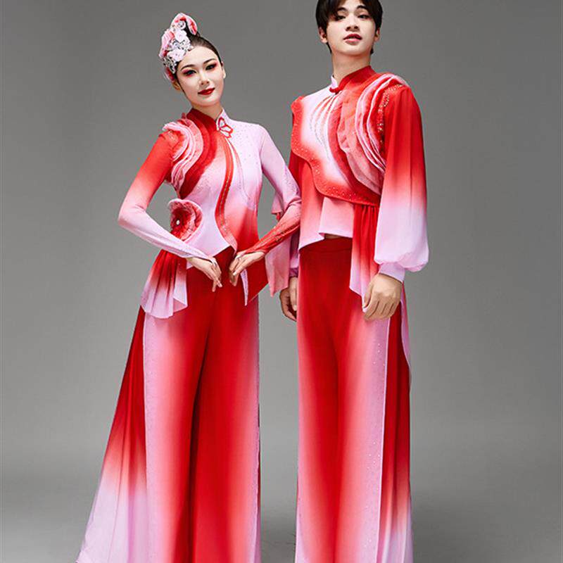 2025新款胶州秧歌剧目服舞蹈服女民族腰鼓打鼓扇子舞古典舞演出服