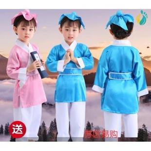 司马光砸缸演出服装道具古装汉y服童儿幼儿元活动演出男女学锄棉